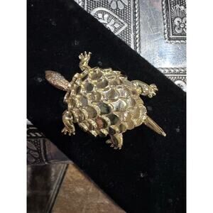 Vintage Gold-Tone Turtle Brooch